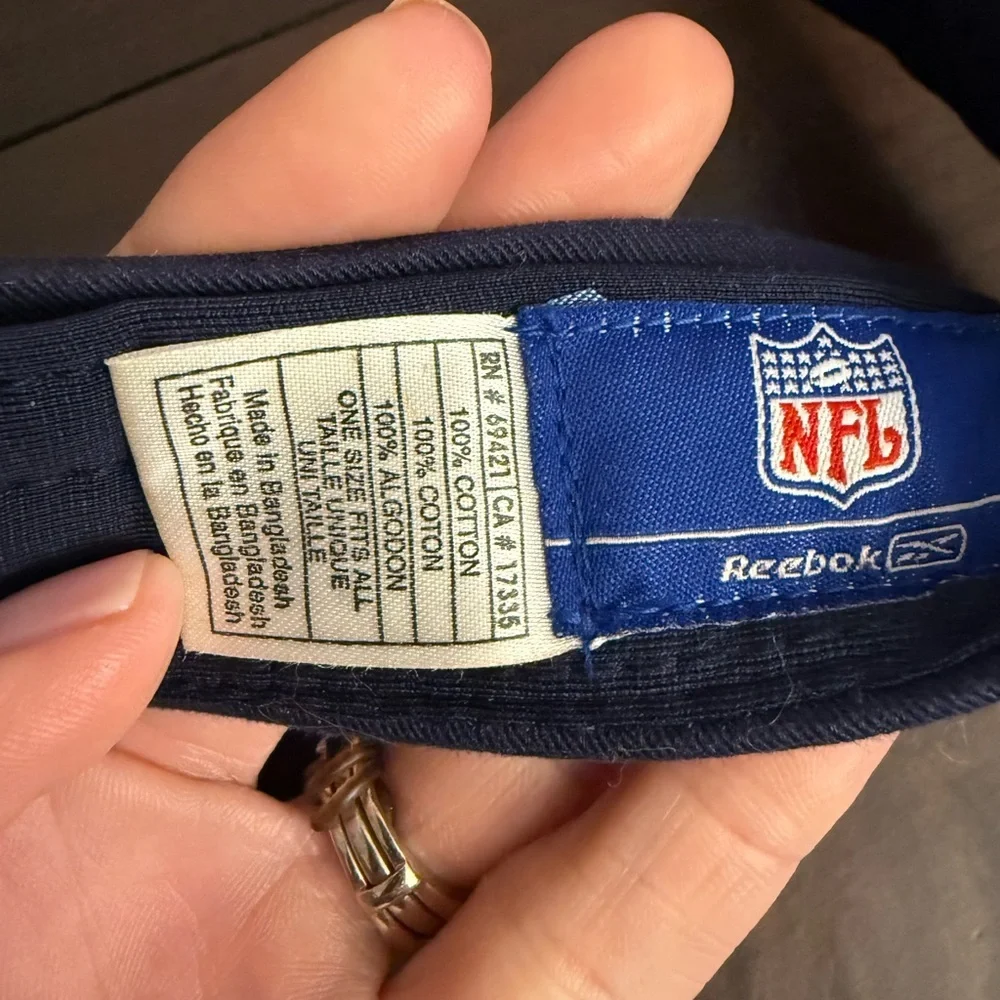 New England Patriots Reebok NFL Visor Hat Adjustable Red White Blue Football Cap